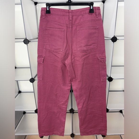 H&M 90S Baggy Women's High Waist Jeans Dusty Rose Size 4 - Picture 9 of 11